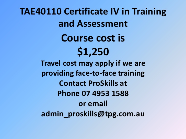 Certificate IV in Training and Assessment | nationally recognised 