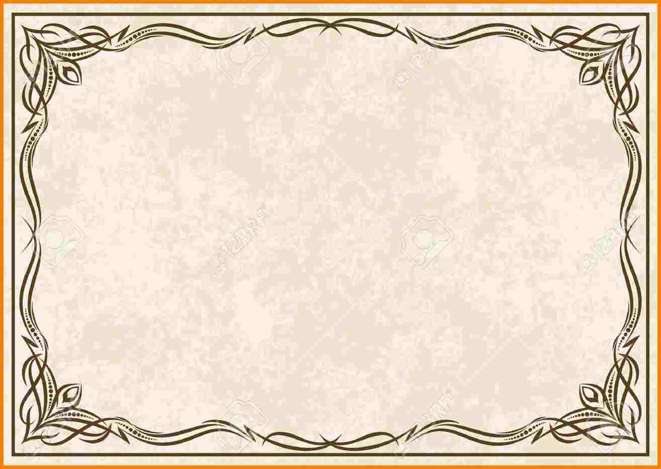 Award Certificate Border Template