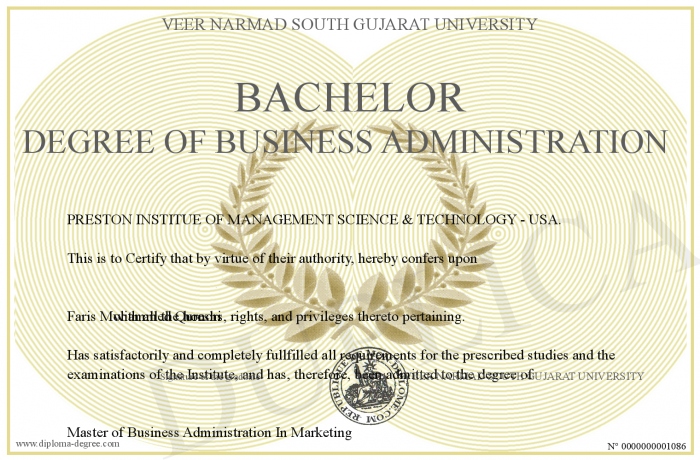 Bachelor Degree of Business Administration
