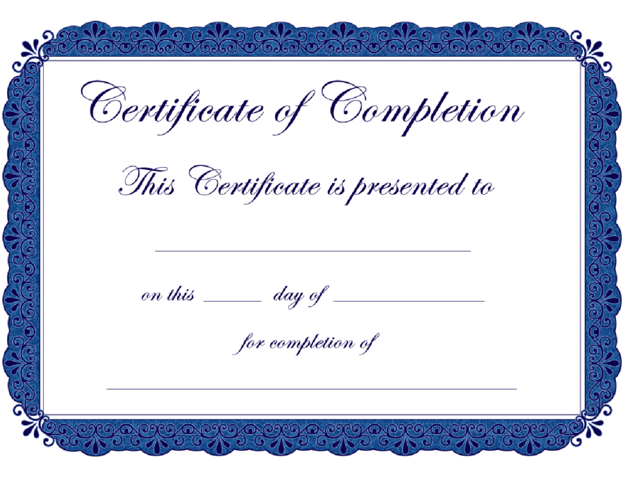 Free Printable Certificates Of Completion