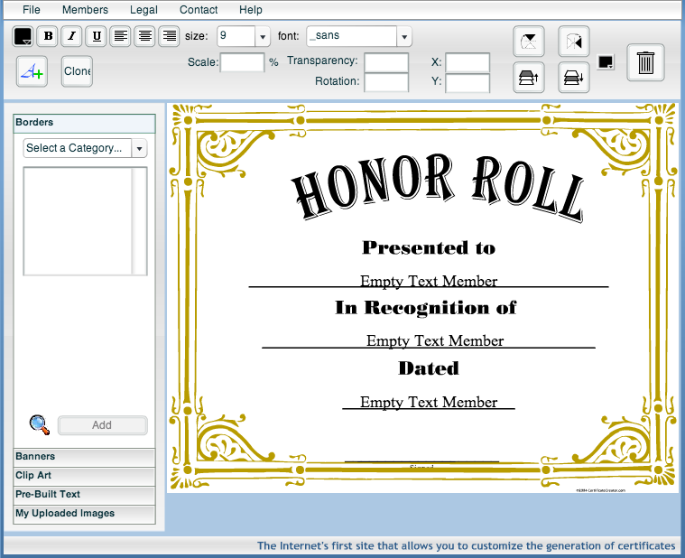 Certificate Creator Create and print awards and certificates for 