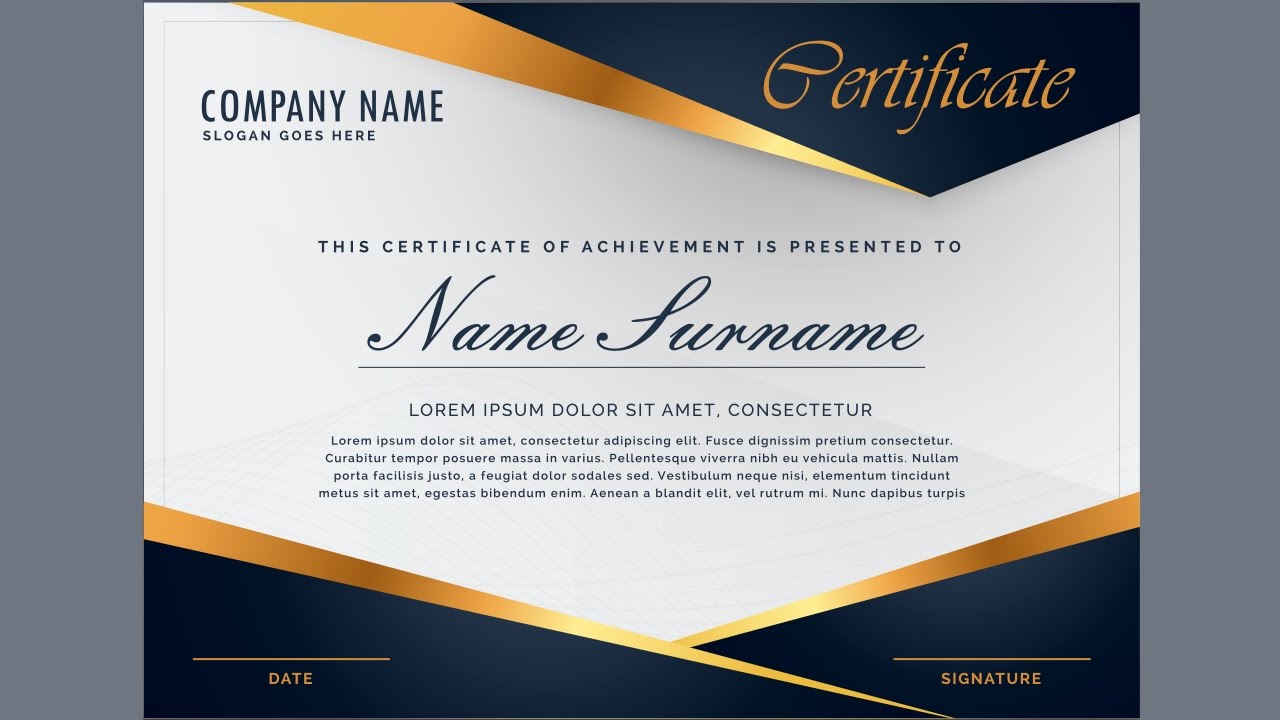 Creating a Professional Certificate Design using Guides 