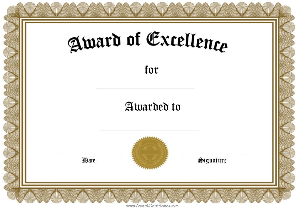 editable certificate templates editable award certificate template 