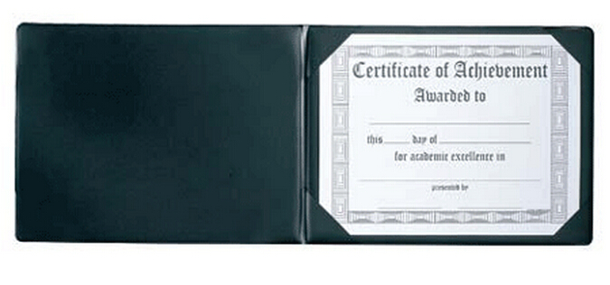 High Quality Leather Certificate Holder/A4 Leather Certificate 