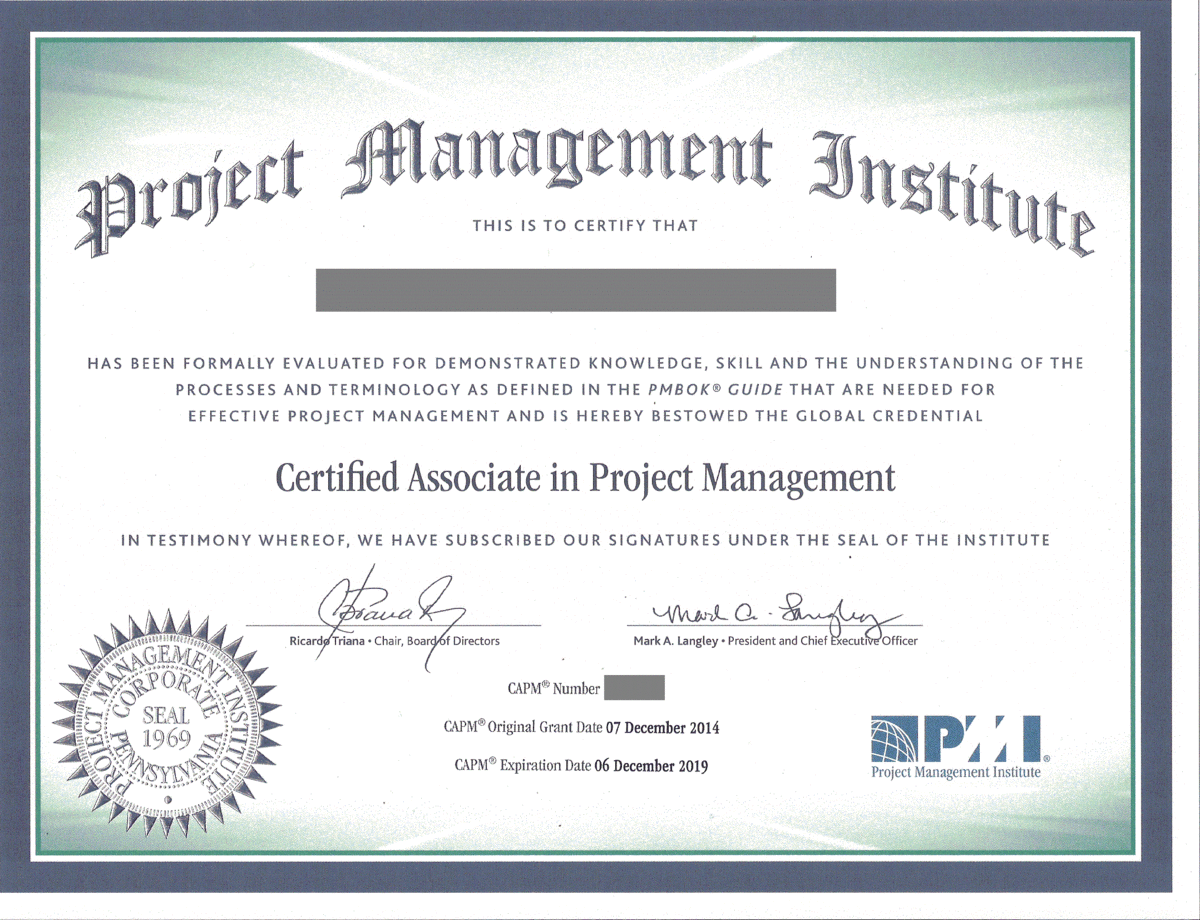 which project management certification
