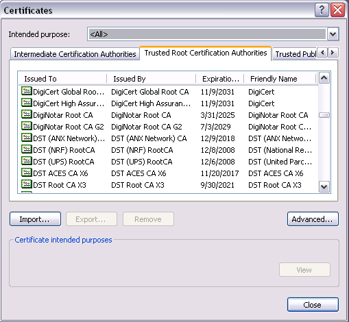 Managing Certificates In Mozilla/Netscape 7.x