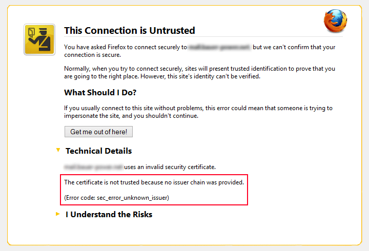 Why Am I Facing the Certificate Not Trusted Error?