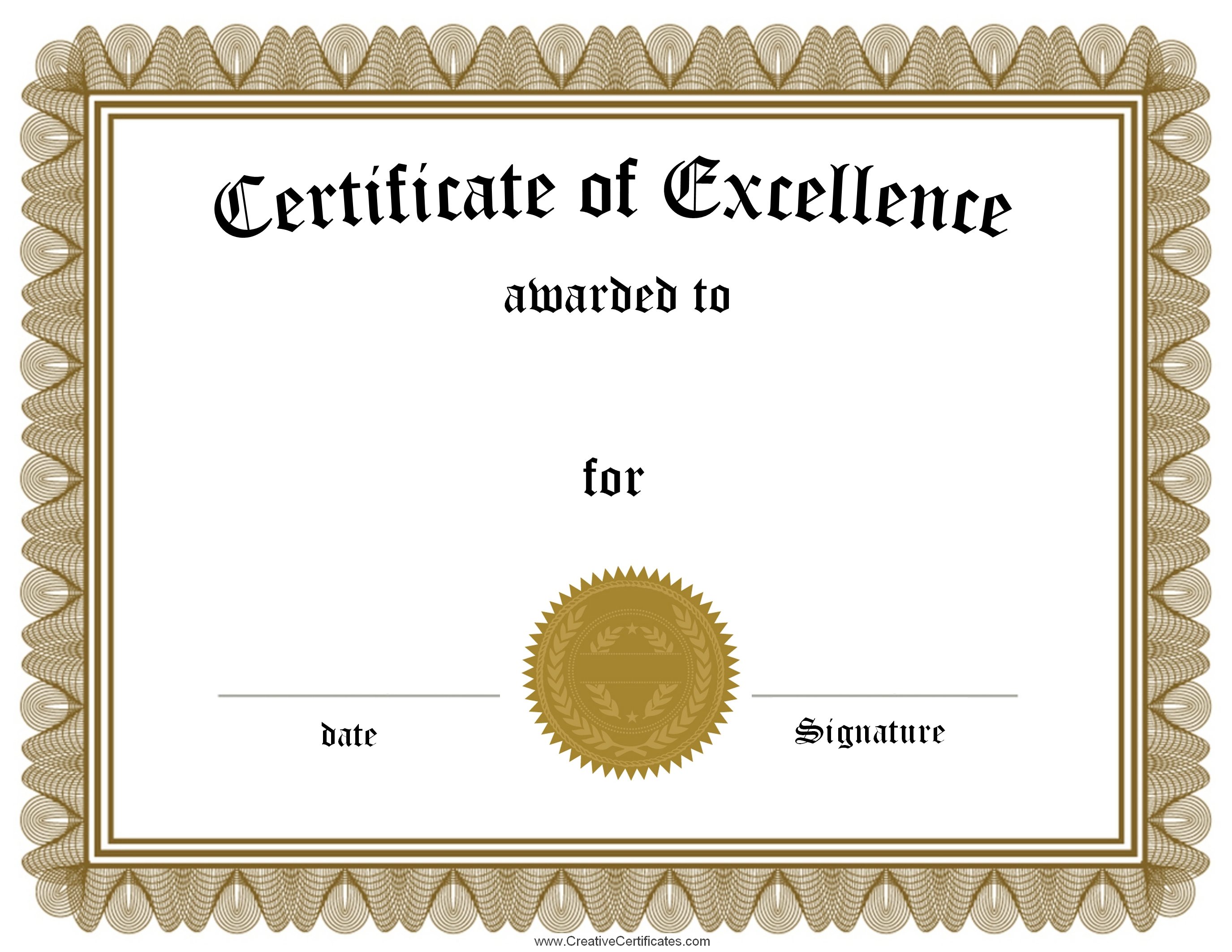 Free Customizable Certificate of Achievement