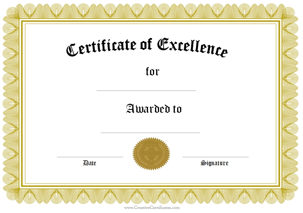 Printable Certificates Free Templates