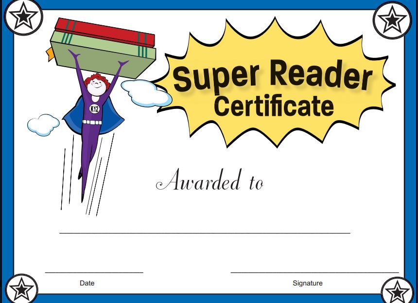 Free Printable Reading Awards | Free Reading Award Certificates 