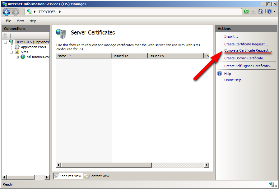 How to create a Certificate Signing Request for Microsoft IIS 7.0?