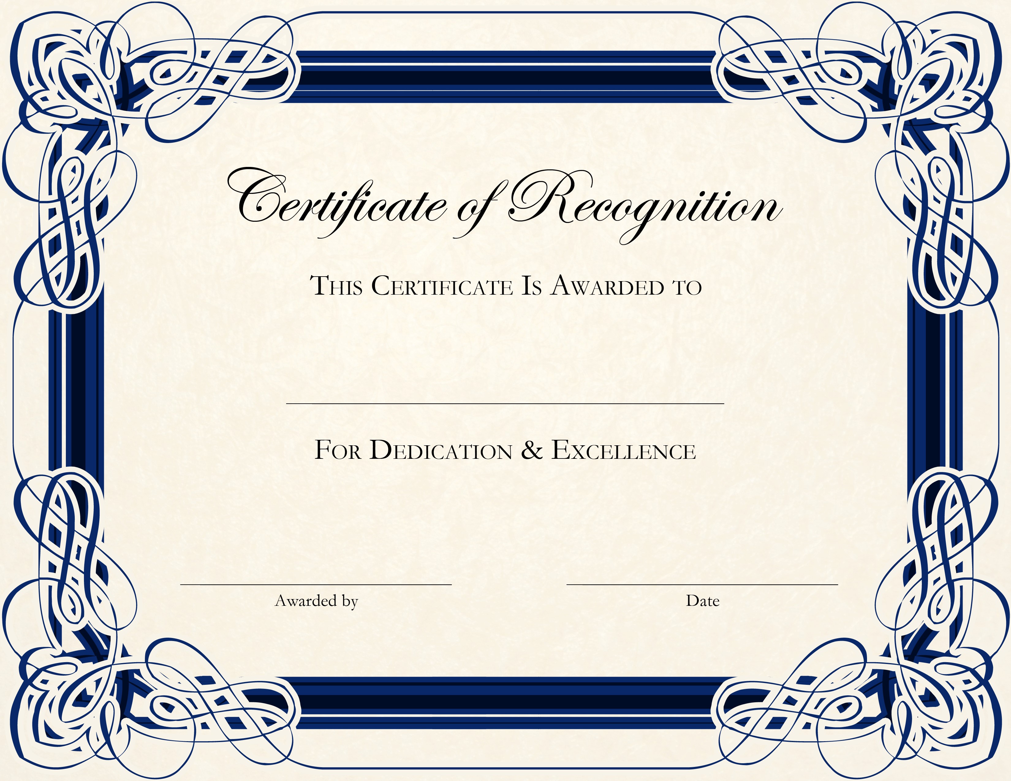 Certificate Template Free Printable – certificates ...
 Blank Certificate Templates For Word Free