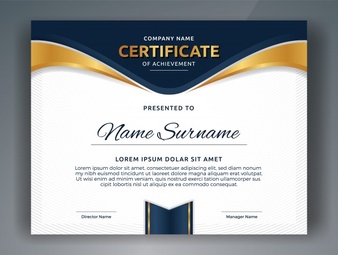 Detailed certificate | Certificate, Template and Text fonts