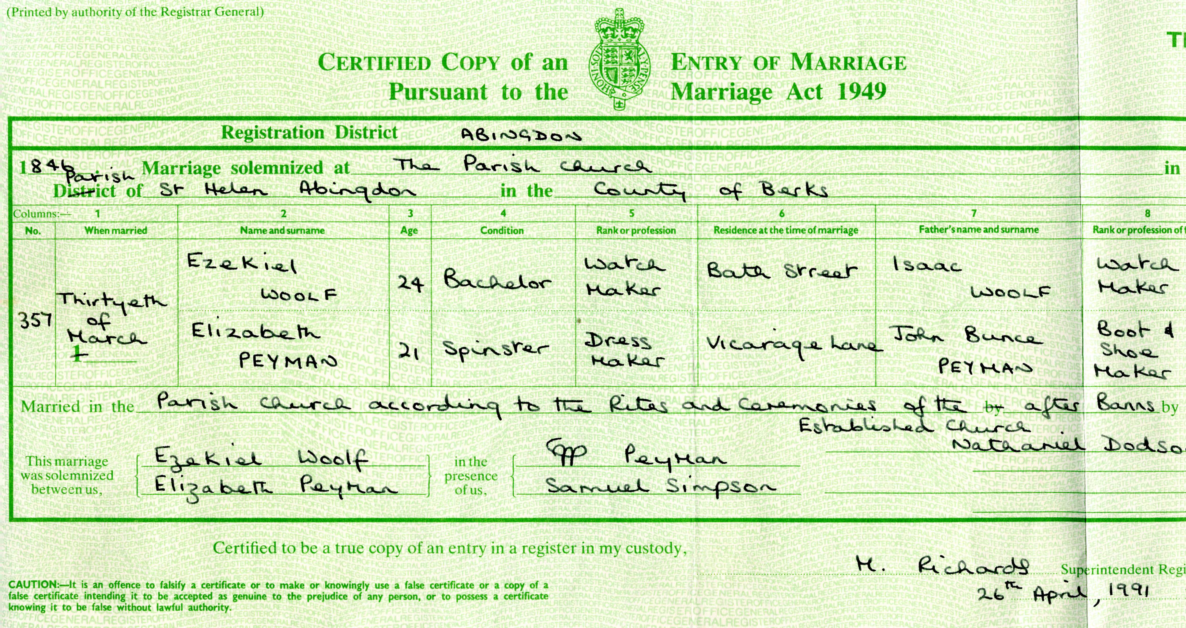 Marriage Certificate Uk – certificates templates free

