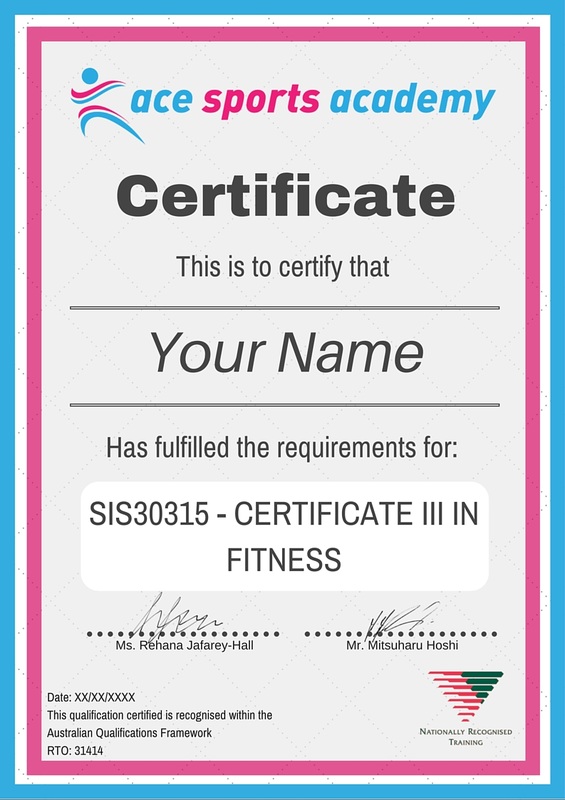 SIS30315 Certificate III In Fitness