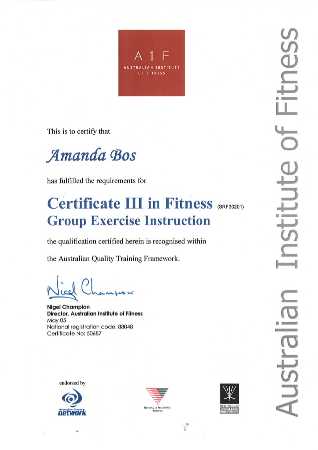 Certificate III in Fitness