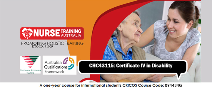 Nurse Training Australia » CHC43115 Certificate IV In Disability