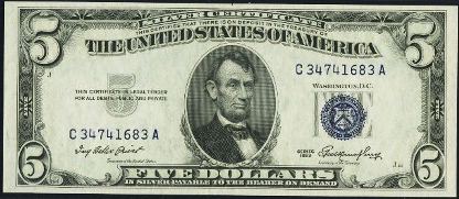 Value of $5 Silver Certificates with Blue Seals | Antique Money
