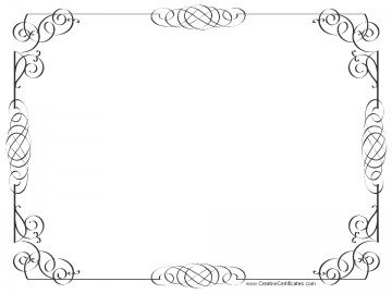 Download Simple gold certificate border PPT Template from the 