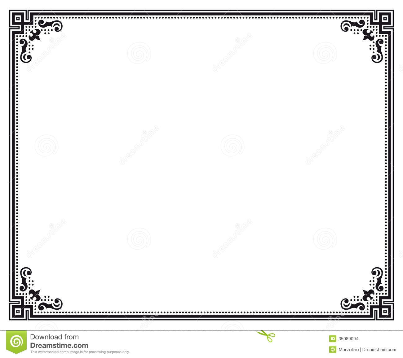 Royalty Free Certificate Border Clip Art, Vector Images 