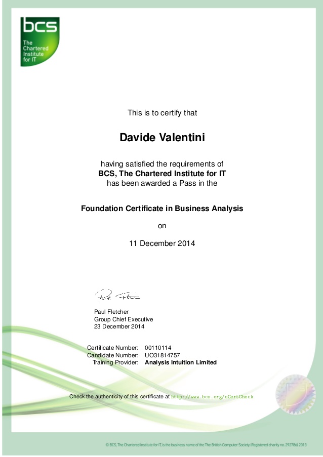 foundation certificate in 