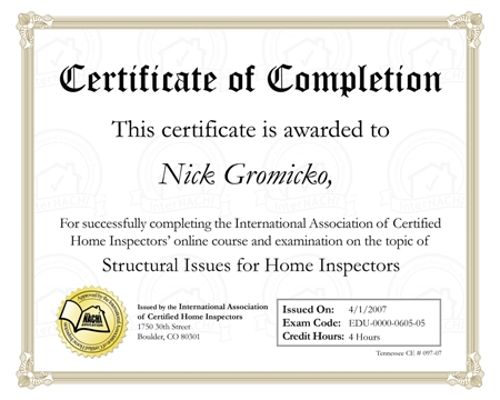 free certificate of completion template