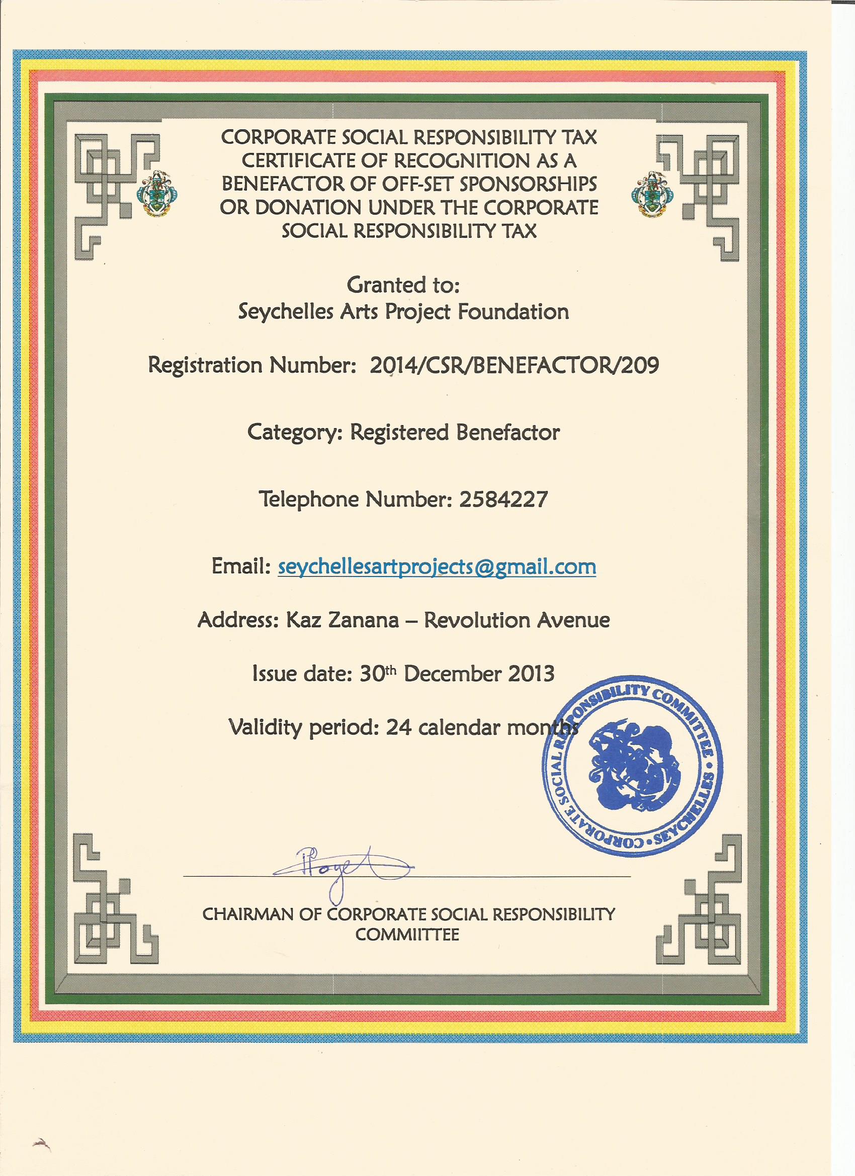 CSR Certificate