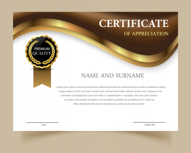Certificate template with elegant design Vector | Free Download