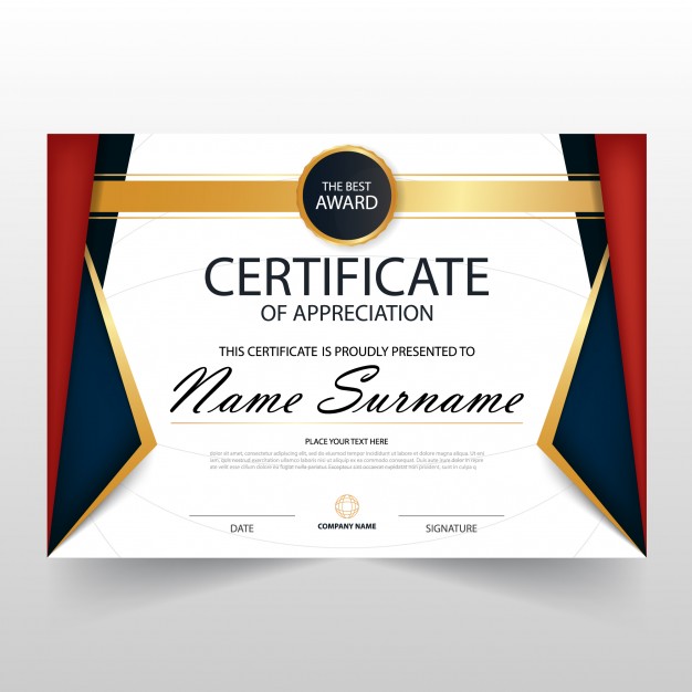 Colorful luxury horizontal certificate design Vector | Free Download