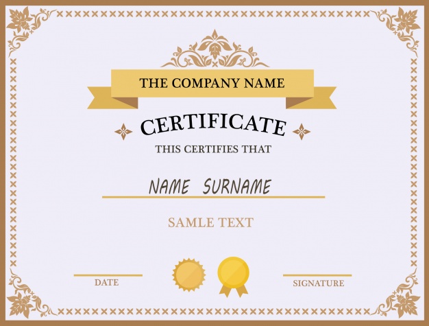 Certificate template design Vector | Free Download