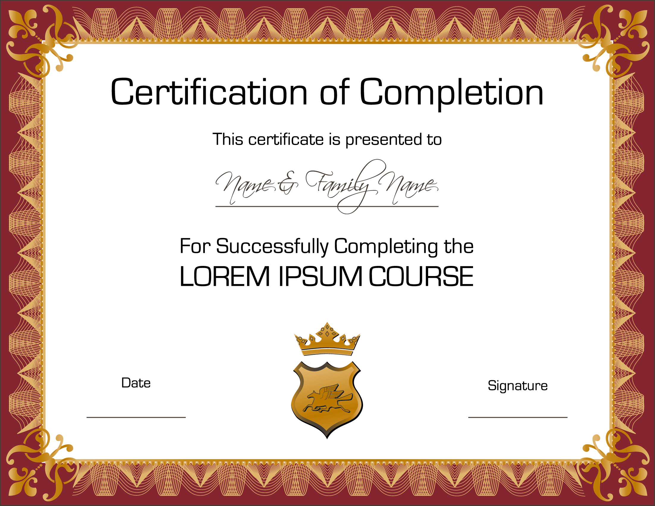 Three certificate design vector Free Vector / 4Vector