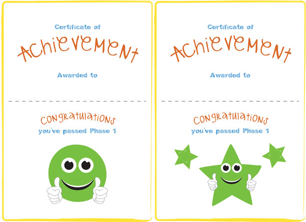 Phase 1 Editable Certificate | Free Early Years & Primary Teaching 