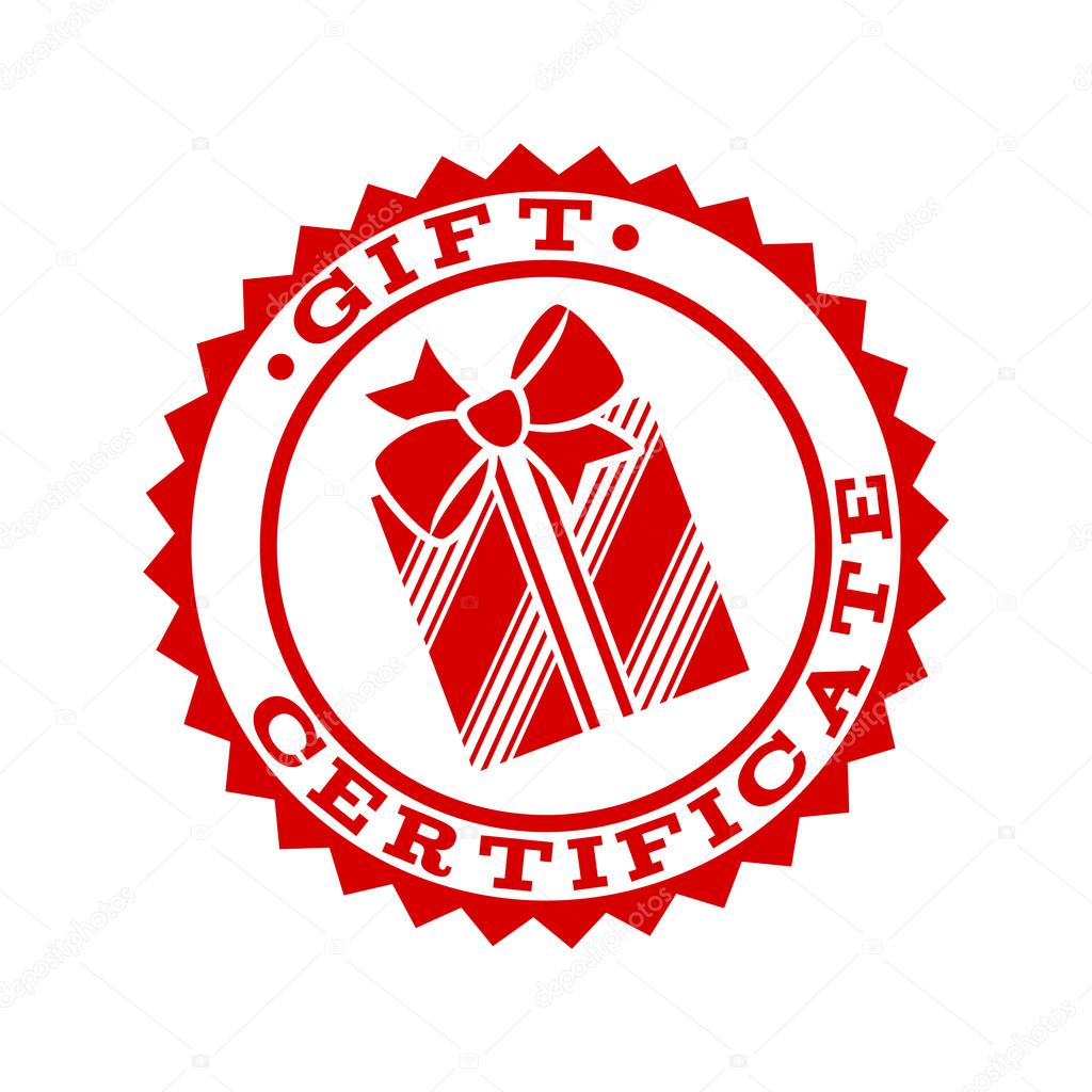 Gift certificate emblem symbol template. — Stock Vector 