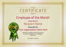 Employee of the Month Certificate Free Well Designed Templates