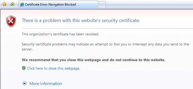 Certificate Error: Navigation Blocked Windows Support Neowin