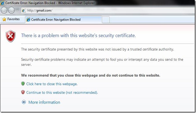 My Knowledge Base IT: Certification Error: Navigation Blocked 