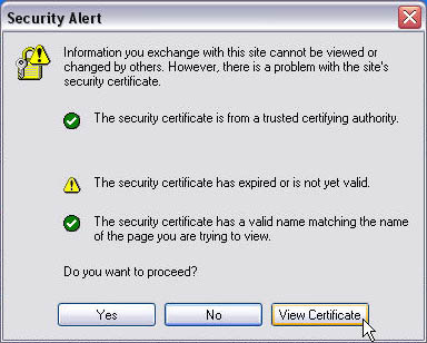 Scare customers with expired SSL certificates