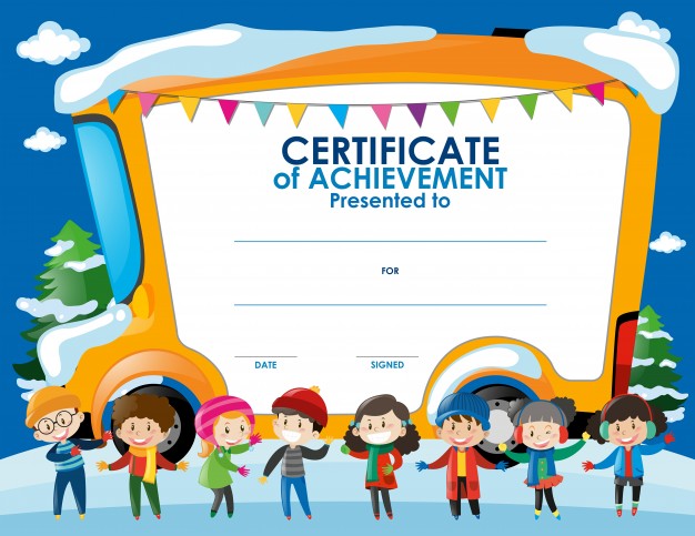 Certificate Template For Kids Free certificate templates 