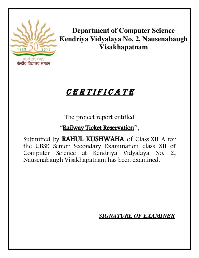 Certificate For Project â€“ certificates templates free