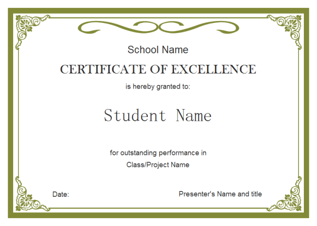 certificate outline template customizable certificate templates 