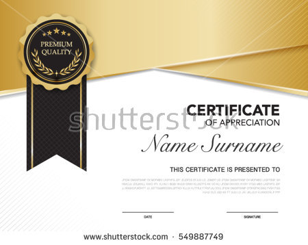 Certificate gold frame stock vector. Image of gold, rosette 18319973