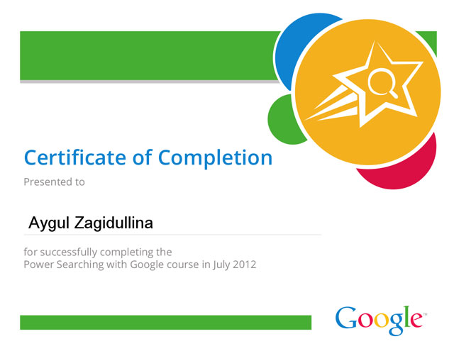 Google Power Searchers Get Their Certificates