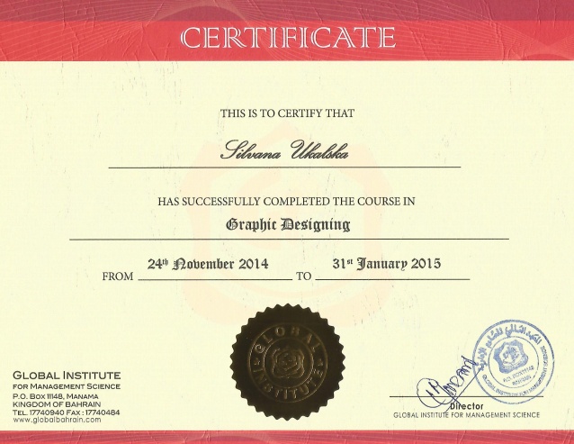Graphic design certificate