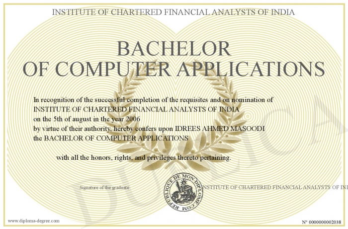 BACHELOR OF COMPUTER APPLICATIONS