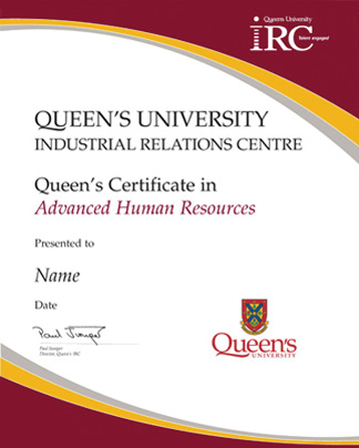 Certificates in Human Resources | Queen's University IRC