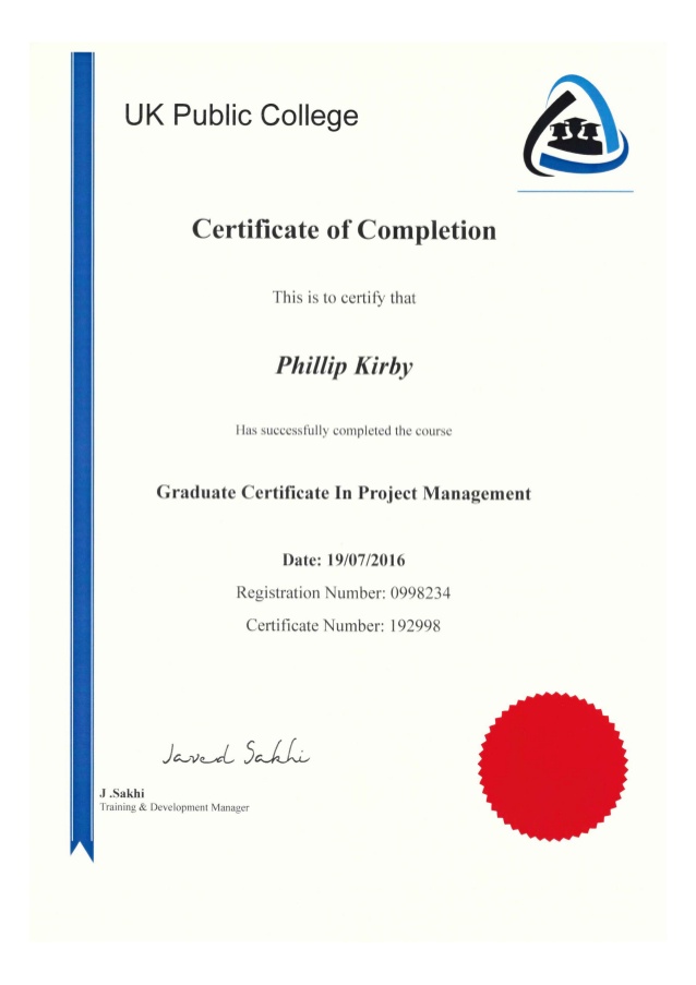 Certificate in Project Management