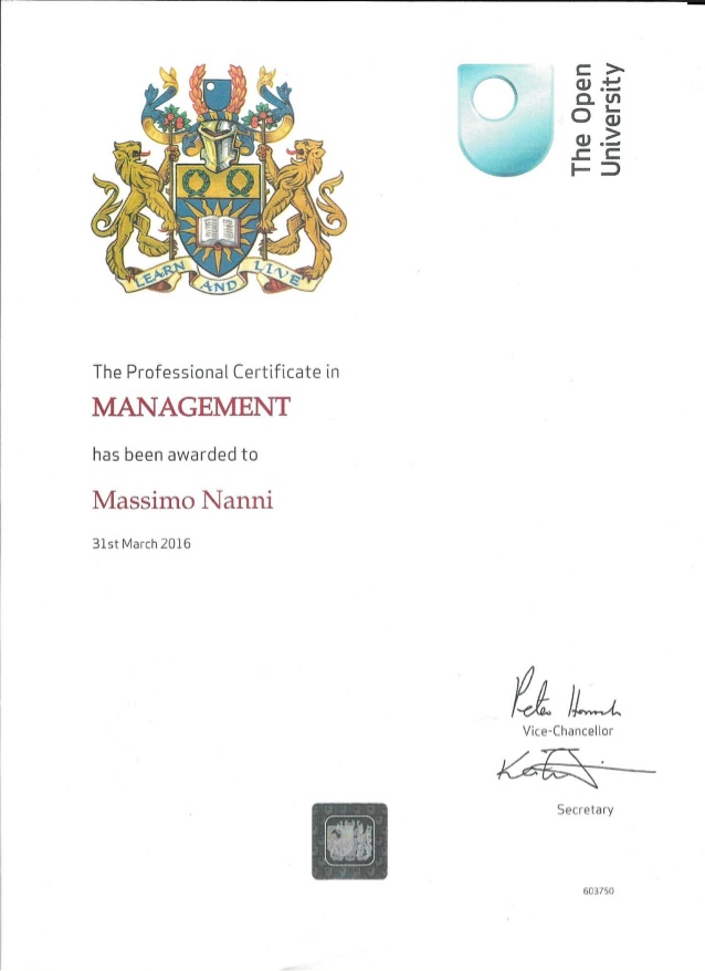 Professional Certificate in Management