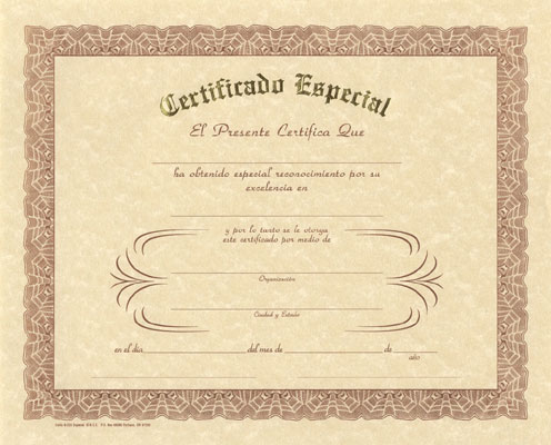 Spanish Certificates