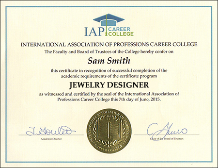 Jewelry Designer Certificate Course Online