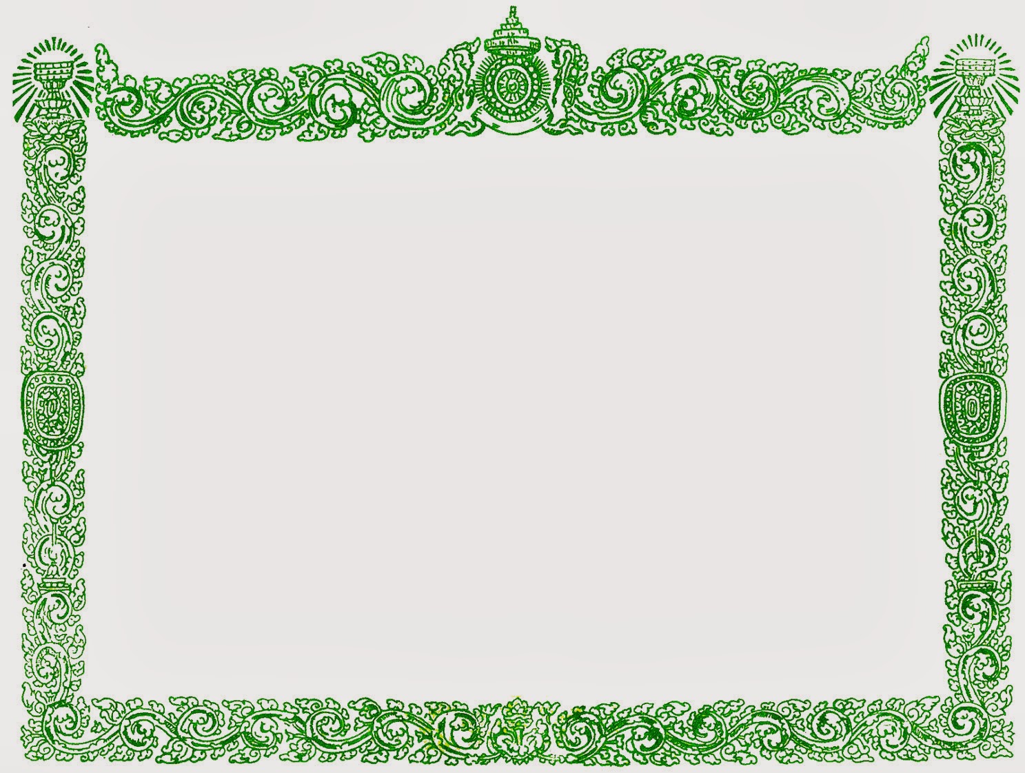 Khmer Vector: Border Frame for Certificate (Kback Khmer 